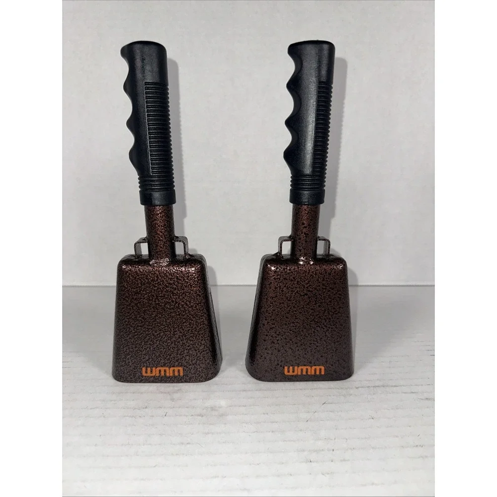 (2)‎ 10 Inch Steel Cowbells with Handle Cheering Bell for Sports Events LOUD